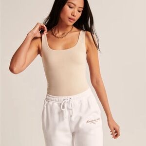 Abercrombie & Fitch Cotton-Blend Seamless Fabric Tank Bodysuit